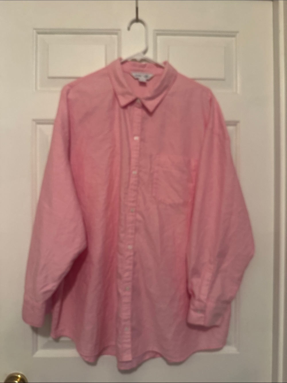 Old Navy Boyfriend Oxford Pink Long-Sleeve Button-Down Shirt XL new no tag